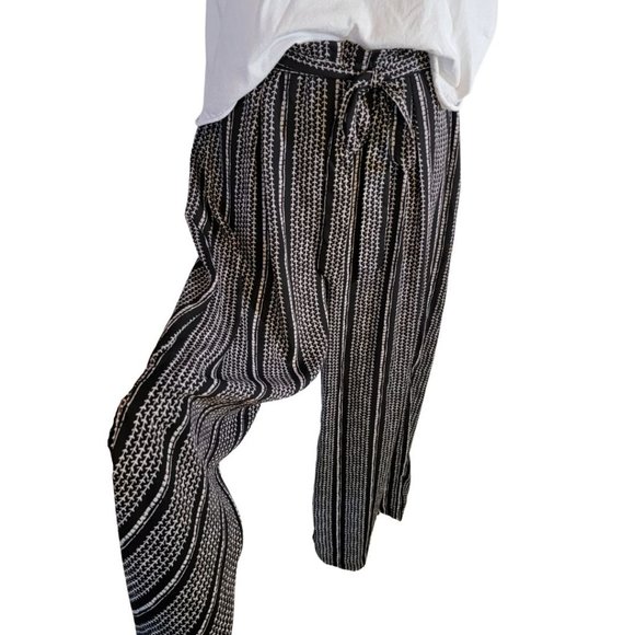 Loose Paper Bag Belted Tie Baggy  Pants Size M - Picture 3 of 12